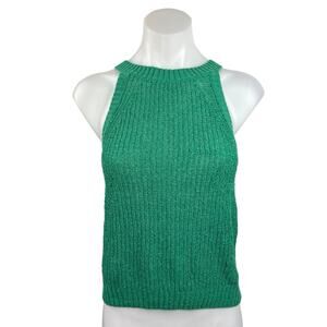 NEW Lulus Women's Green Daily Charmer Sleeveless Knit Sweater Tank Top Size M
